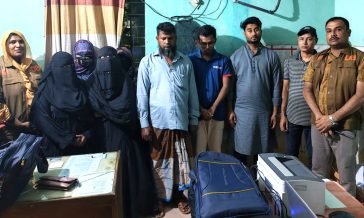 চৌমুহনীর দুই আবাসিক হোটেলে ডিবির অভিযান, গ্রেপ্তার ৮