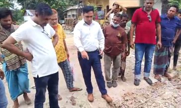 সেনবাগ-বজরা সড়কের কাজে অনিয়মের অভিযোগ