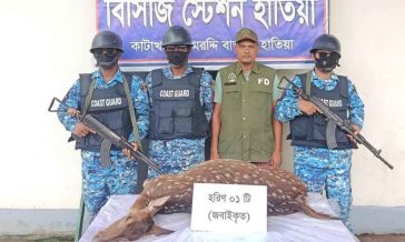 হাতিয়াতে জবাইকৃত হরিণ উদ্ধার