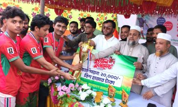 বেগমগঞ্জে জুলাই স্মৃতি ফুটবল টুর্নামেন্টের ফাইনাল খেলা অনুষ্ঠিত